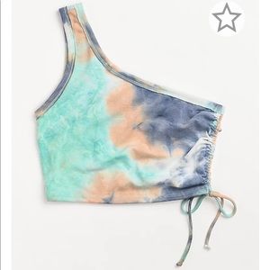 Zumiez One Shoulder Ruched Crop Top